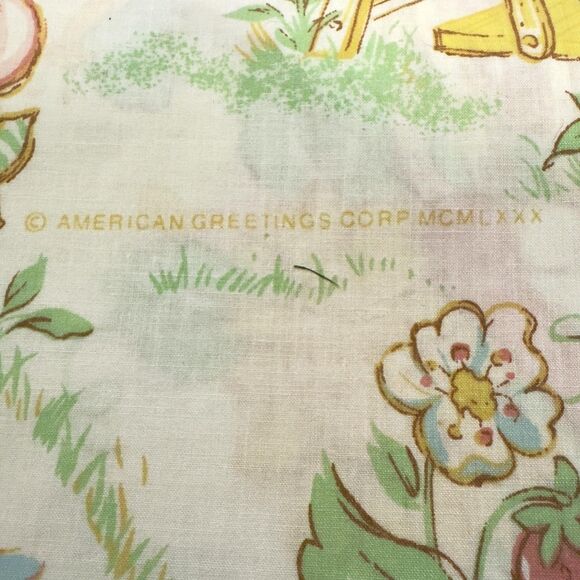 Vintage 1980 Strawberry Shortcake Twin Sheets Pillowcase American Greetings USA - Picture 4 of 6